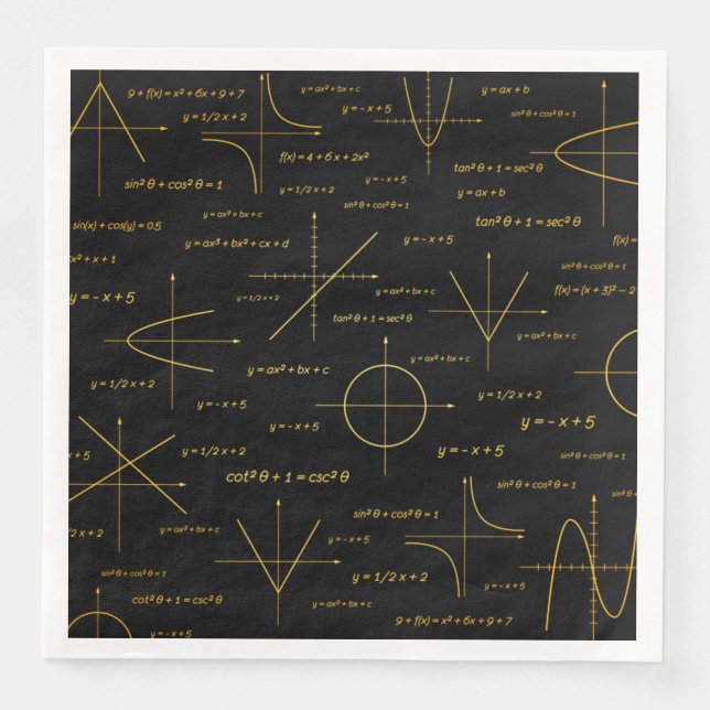 abstract math pattern napkin (Front)
