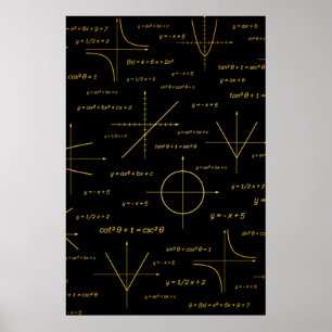 abstract math pattern poster