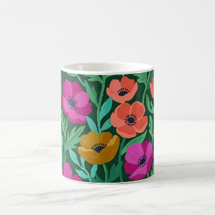 Abstract Matisse Anemone Butterflies Coffee Mug