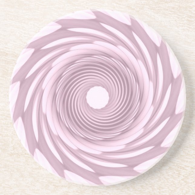 Abstract Mauve Whirl Coaster (Front)