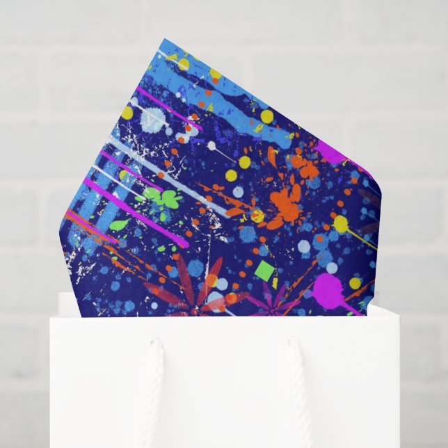 Abstract Maximalism: Ferris Wheel at Night Tissue Paper (Gift Bag)