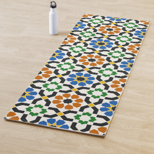 Abstract Mediterranean Tiles Yoga Mat