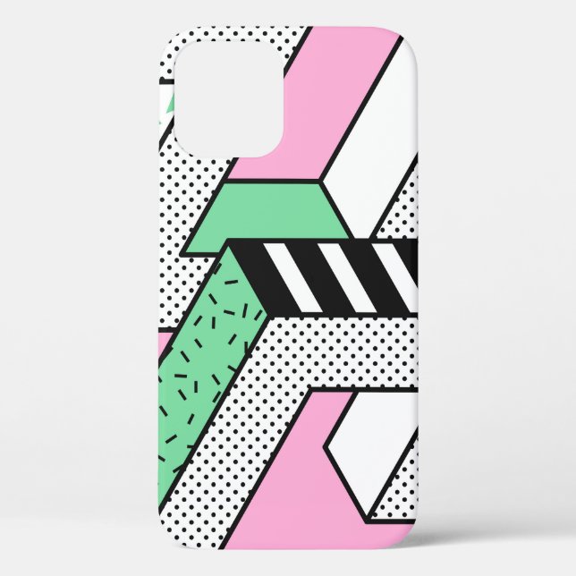 Abstract Memphis: 80s geometric shapes. Case-Mate iPhone Case (Back)