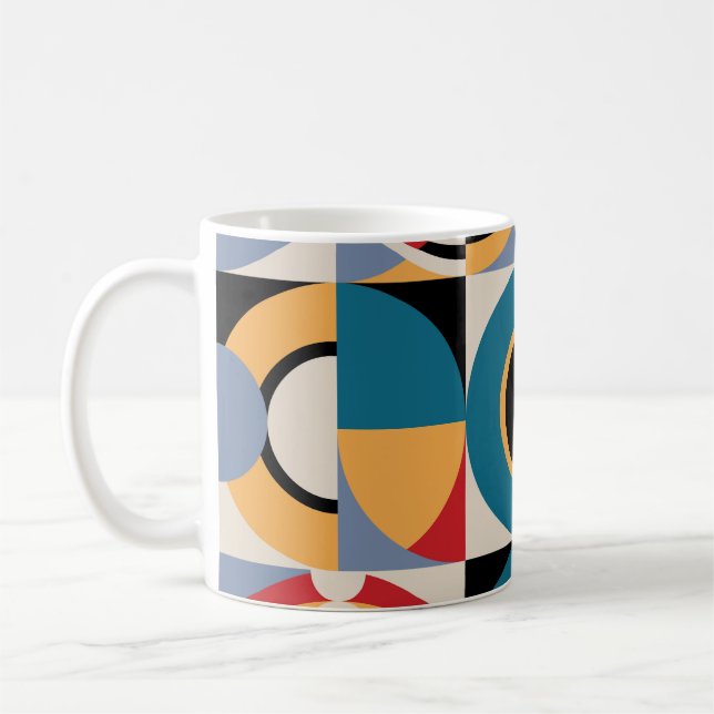 Abstract Memphis: Geometric Vintage Style. Coffee Mug (Left)