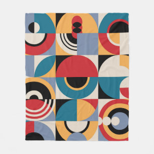 Abstract Memphis: Geometric Vintage Style. Fleece Blanket