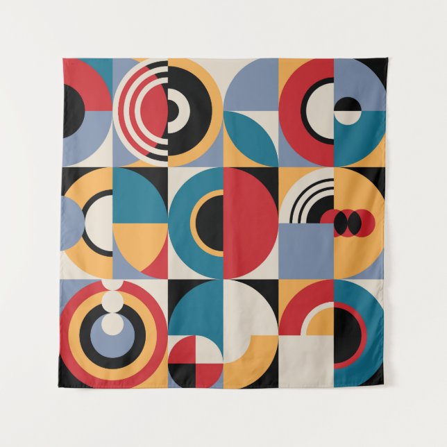 Abstract Memphis: Geometric Vintage Style. Tapestry (Front)