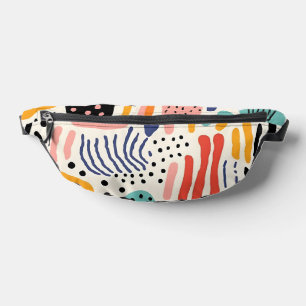 Abstract Memphis Organic Shapes Pattern Bum Bags