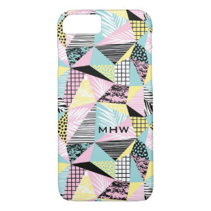 Abstract Memphis Pattern custom monogram cases