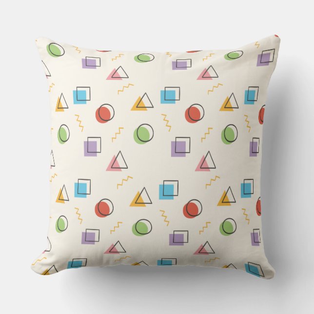 Abstract Memphis Pattern throw pillows (Front)