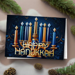 Abstract Menorah Happy Hanukkah<br><div class="desc">Holiday themed items designed by Umua. Printed and shipped by Zazzle or their affiliates.</div>