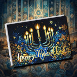 Abstract Menorah Happy Hanukkah Foil Holiday Card<br><div class="desc">Holiday themed items designed by Umua. Printed and shipped by Zazzle or their affiliates.</div>