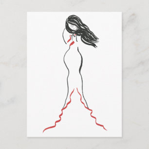Abstract Mermaid Postcard