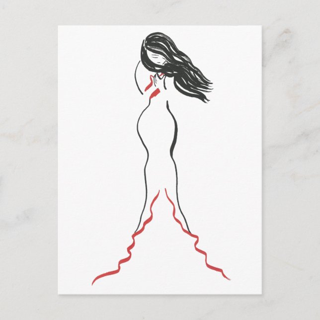 Abstract Mermaid Postcard (Front)