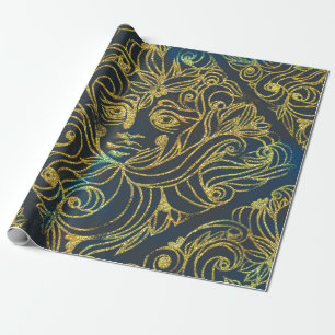 Abstract Mermaid Wrapping Paper