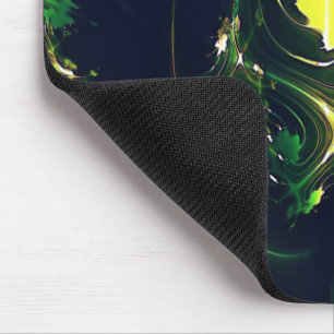 Abstract metallic leaf with flashy traces, on dark mouse mat