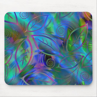 Abstract Metallic Leaves Mouse Mat