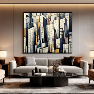 Abstract Metropolis Canvas Print