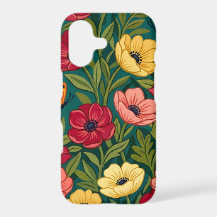Abstract Mexican Anemones Butterfly iPhone Cases