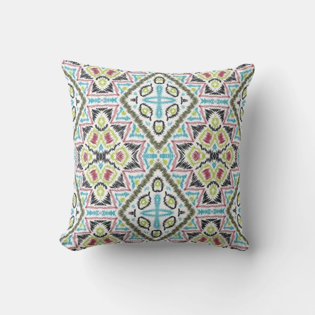 Abstract mexican tribal retro african ethno tradit cushion (Front)