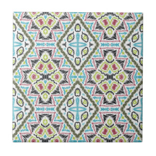 Abstract mexican tribal retro african ethno tradit tile