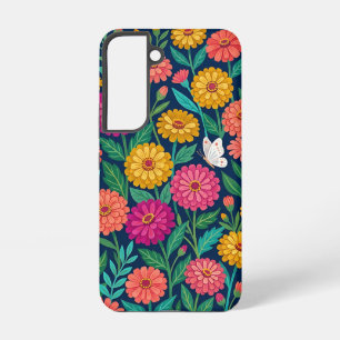 Abstract Mexican Zinnias Butterfly Samsung Cases