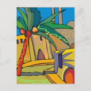 abstract mexico town postcard