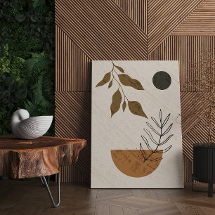 Abstract Mid Century Art, Neutral Tones Canvas