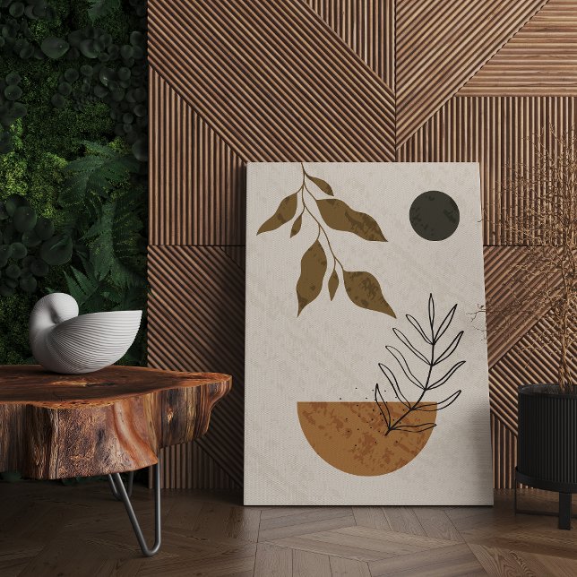 Abstract Mid Century Art, Neutral Tones Canvas Print (Creator Uploaded)