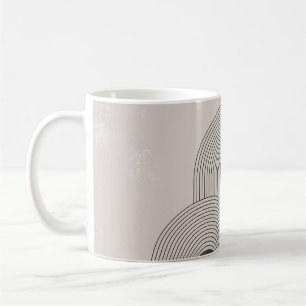 Abstract mid-century, geometric balance shapes coffee mug