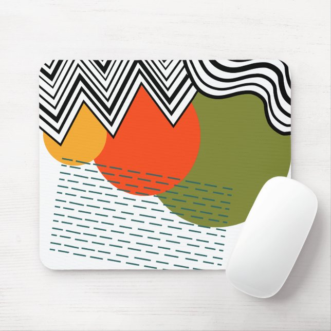 Abstract Mid-Century Modern  Mouse Mat (With Mouse)