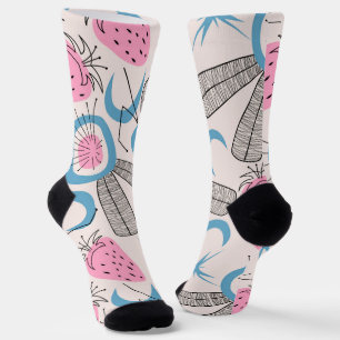 Abstract Mid Century Modern Socks