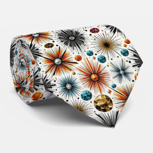 Abstract Mid Century Modern Starburst Diamond Tie