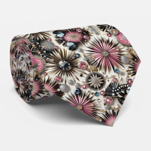 Abstract Mid Century Modern Starburst Diamond Tie