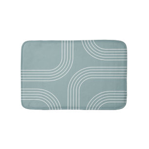 Abstract Mid Century style line art Bath Mat