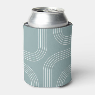 Abstract Mid Century style line art Can Cooler