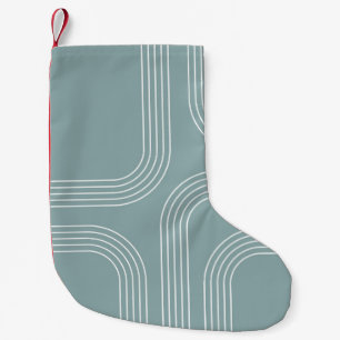 Abstract Mid Century style line art  Small Christmas Stocking