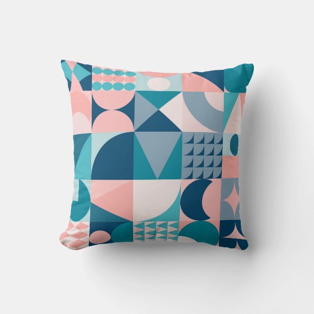 Abstract midcentury pattern cushion (Front)