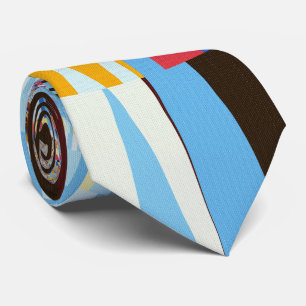 Abstract Midday Sun on a Mountain Top Modern Art Tie