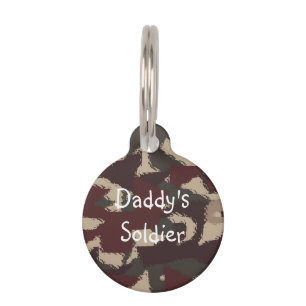 Abstract Military Camouflage Pattern - Custom Name Pet Tag