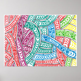 Abstract mindspace art work by RRW Poster