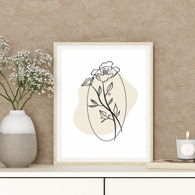 Abstract Minimal Boho Style Design Floral Flowers Poster (Creator Uploaded)