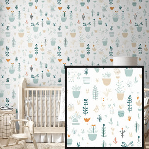 Abstract Minimal Botanical Design Wallpaper