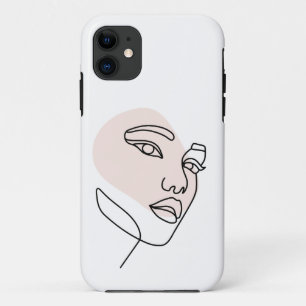 Abstract minimal female single line art 2 iPhone 11 case