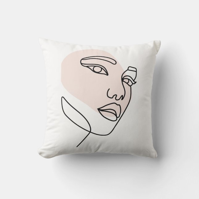  Abstract minimal female single line art  Cushion (Front)