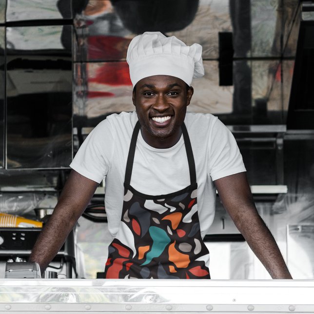 Abstract Minimal Geometric Shape Apron (Geometric shapes pattern apron)