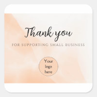 Abstract minimal orange Business Thank you Card