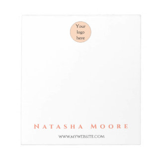 Abstract minimal simple light orange Business  Notepad