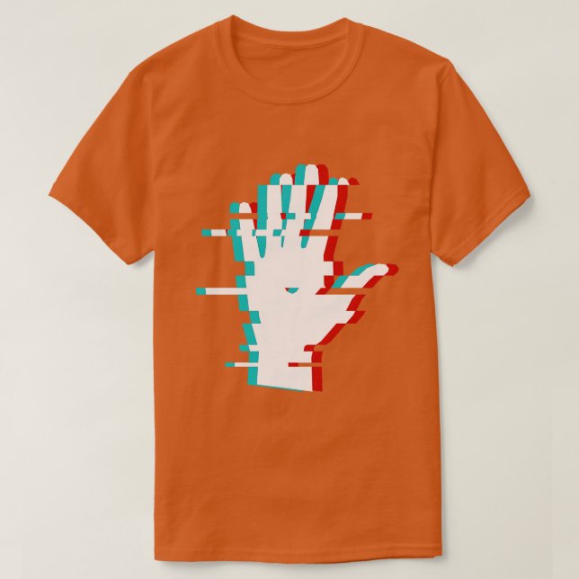 Abstract Minimalist 3D Hand T-Shirt (Design Front)