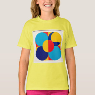 Abstract Minimalist Art Design Girls' Basic T-Shir T-Shirt