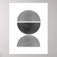 Abstract Minimalist Art - Semi Circles 3